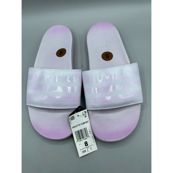 Adidas ADILETTE‎ COMFORT Slides Womens Size 8 Pink - Picture 1 of 8